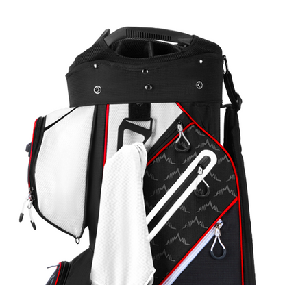 14 Way Golf Cart Bag-Black White
