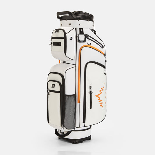 15-Way Full-Length Divider Golf Cart Bag-White Orange